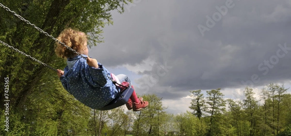 Obraz Kind auf Schaukel