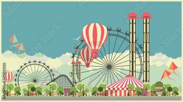 Obraz Karnawałowy park miejski