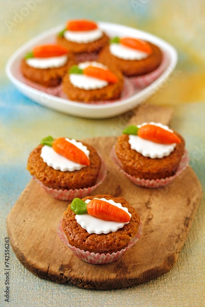 Fototapeta Cupcakes of carrots.