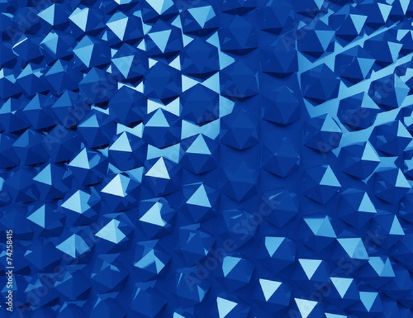 Obraz Abstract geometric style blue background