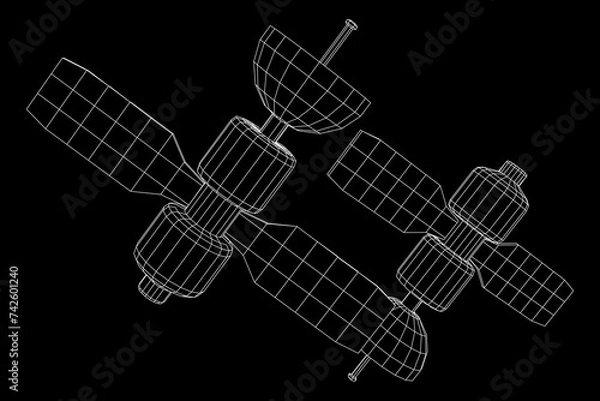 Obraz Space station communications satellite.