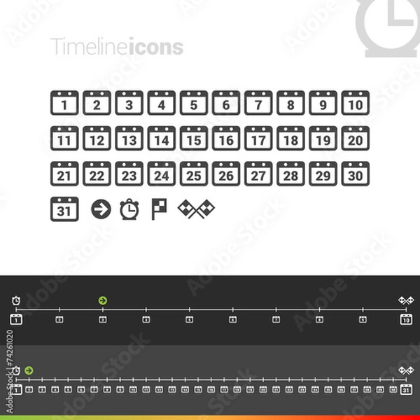 Obraz Timeline Icons
