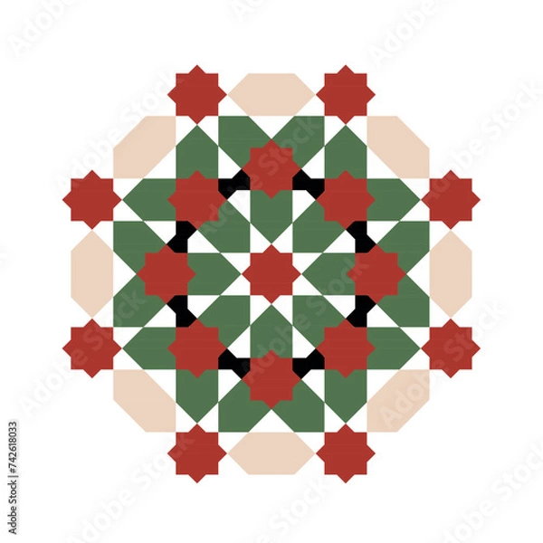 Fototapeta Islamic abstract ornamental pattern design used for printing and fashion design
