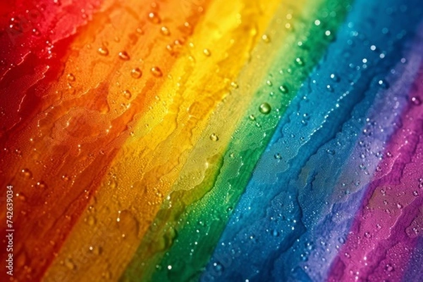 Fototapeta Colorful Rainbow textured Copy Spcae Design. Vivid prism wallpaper enticing abstract background. Gradient motley radiant lgbtq pride colored neon illustration exuberant