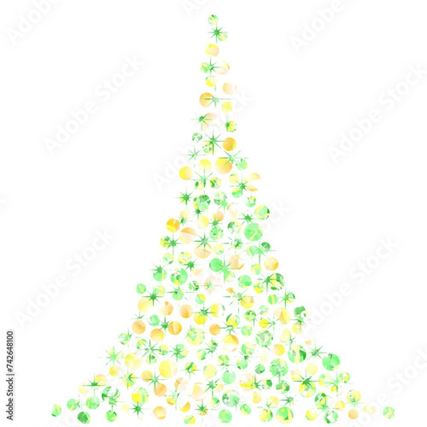 Obraz graphique arbre pois étoiles
