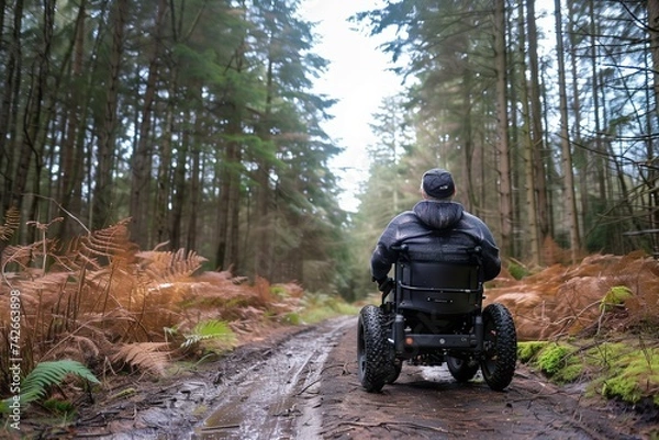 Obraz person in the forest