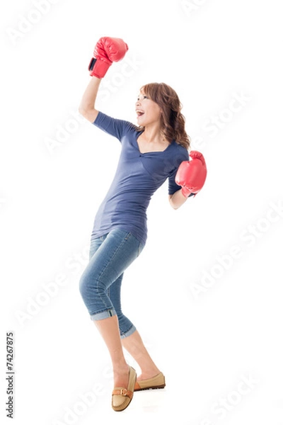 Obraz Fighting girl concept