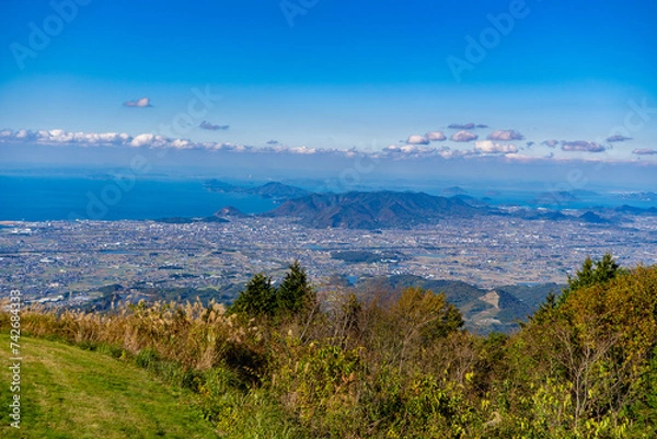 Fototapeta 雲辺寺山町公園からの風景（観音寺市）
