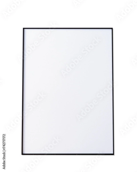 Fototapeta Frame mock up isolated on white background, 3d render.