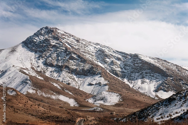 Obraz landscape with snow covered mountains