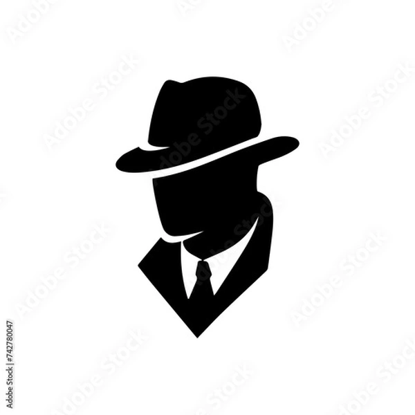 Obraz Detective Logo Vector black on white background