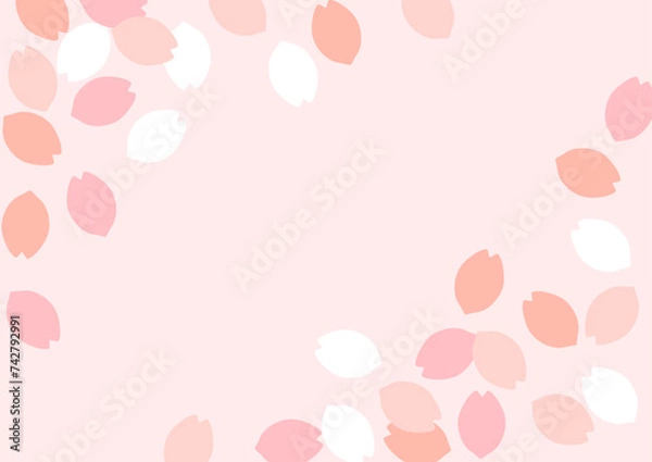 Fototapeta 桜花びらフレーム5