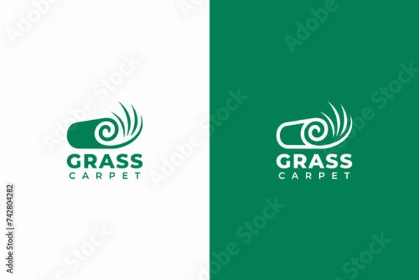 Fototapeta abstract grass carpet logo vector