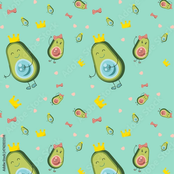Obraz pattern for children's party avocado