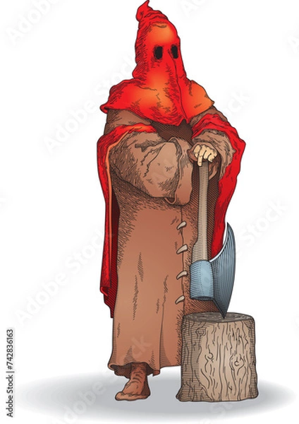 Obraz Medieval Executioner with Axe Vector #1044