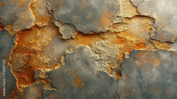 Obraz Rugged Terrain Close-up with Cracked Clay Texture