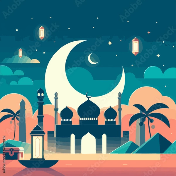 Obraz mosque in the night