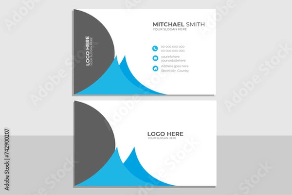 Obraz Creative and modern business card template.Vector creative business card template.