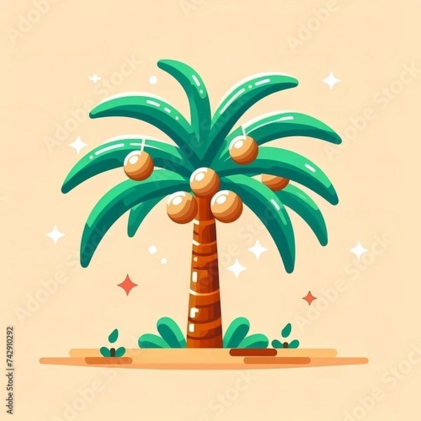 Obraz palm tree on the beach