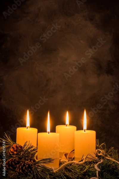 Obraz Adventkranz zu Weihnachten