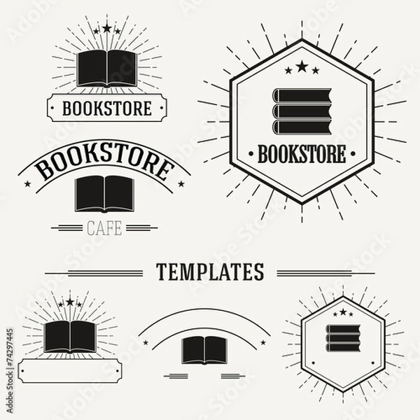 Obraz Vintage insignias and logotypes set.