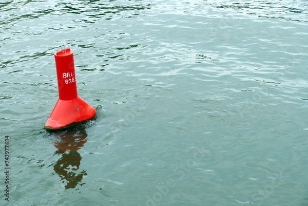 Obraz Warnboje im Fluss