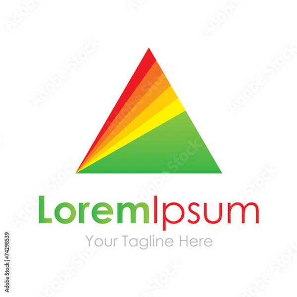 Obraz Triangle prism concept elements icon logo beautiful science