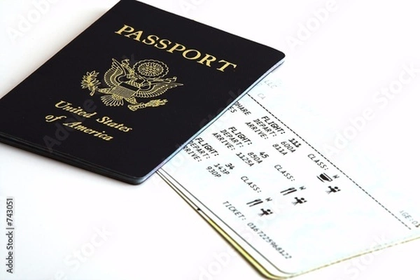 Obraz paszport i bilet