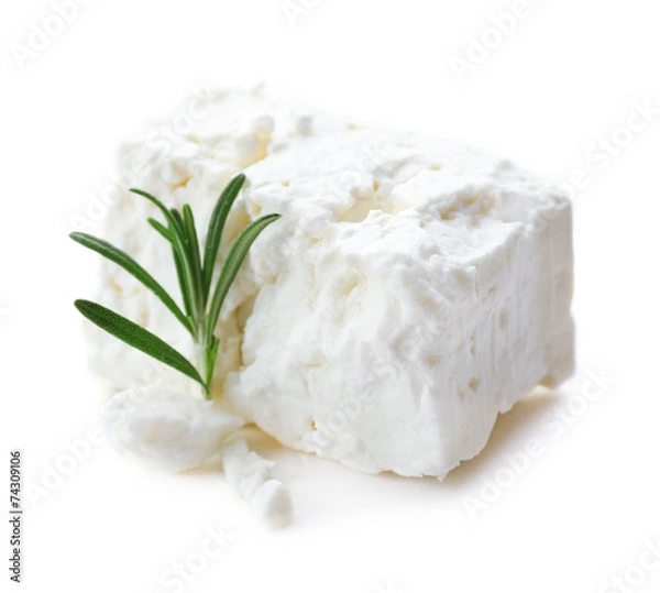 Obraz Ser feta izolowany na białym