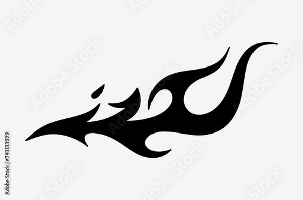 Fototapeta outline flame doodle vector image