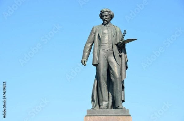 Fototapeta Памятник И.Е. Репину в Москве на Болотной площади