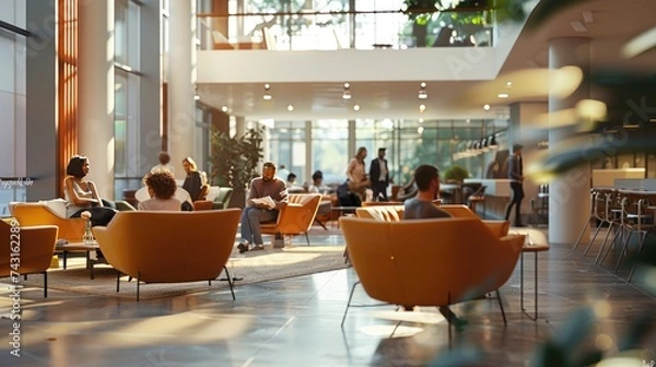 Obraz Modern workspace, colourful 