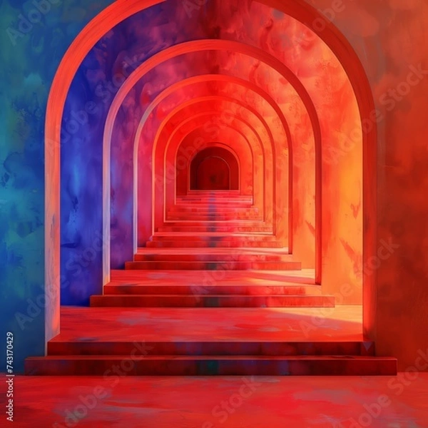 Fototapeta calming rhythms fluid shapes soothing colors flow seamlessly gentle waves rhythmic patterns breathing backdrop of soft, ambient lighting essence of tranquility visual metaphor emotional well-being