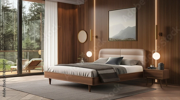 Fototapeta Forest Haven: A Blend of Nature and Contemporary Comfort