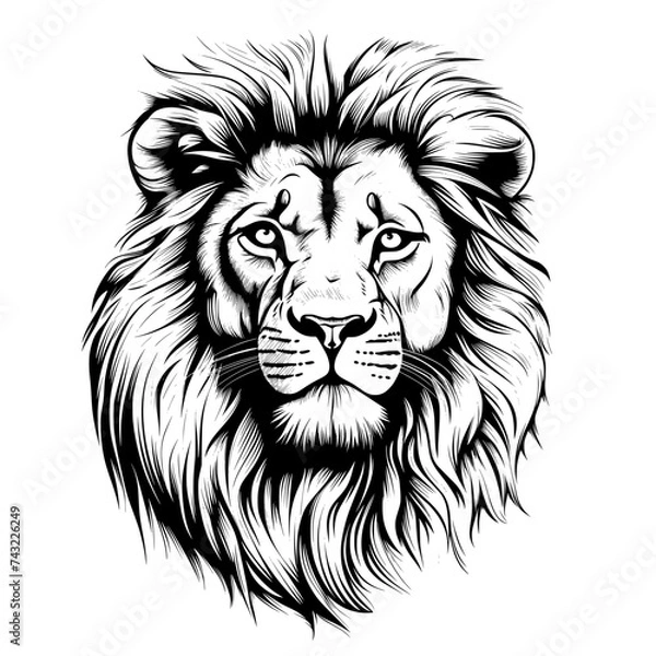 Obraz portrait of a lion vector svg
