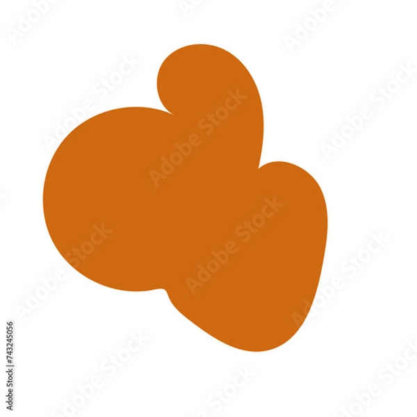 Obraz Mustard orange abstract shape vector 