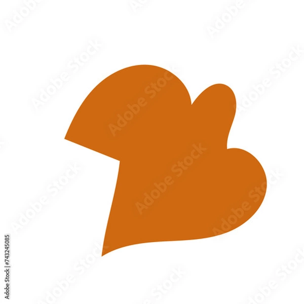 Obraz Mustard orange abstract shape vector 