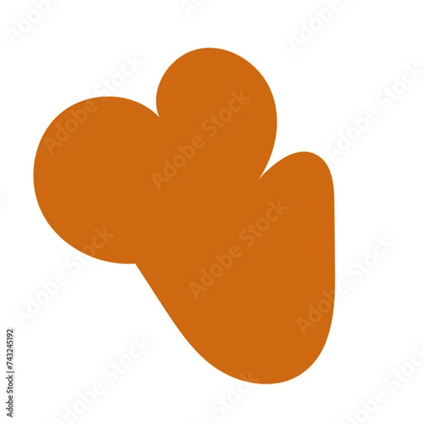 Obraz Mustard orange abstract shape vector 