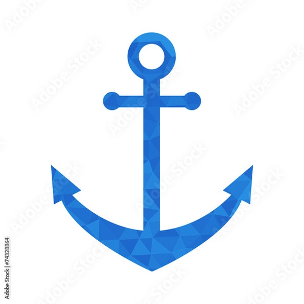 Obraz Blue mosaic anchor
