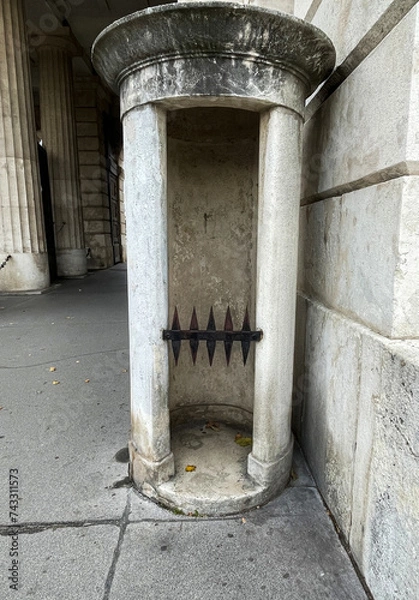 Obraz Stone sentry kiosk post in Vienna, Austria, 2023.