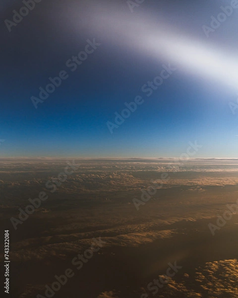 Fototapeta 비행기에서 바라본 내륙의 모습