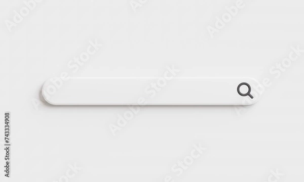 Obraz 3d search tab browser on white background