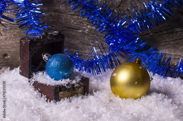 Obraz Colorful christmas baubles