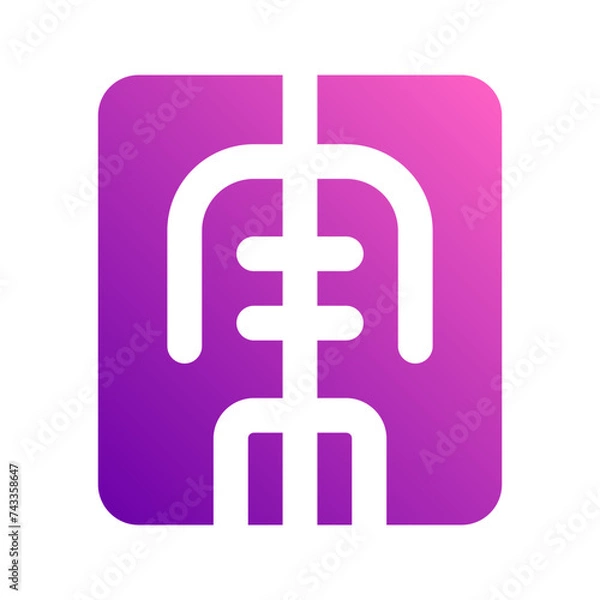 Obraz x ray gradient icon