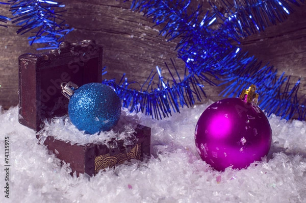 Obraz Colorful christmas balls