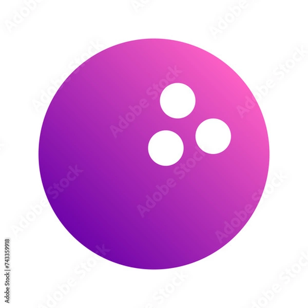 Fototapeta bowling gradient icon