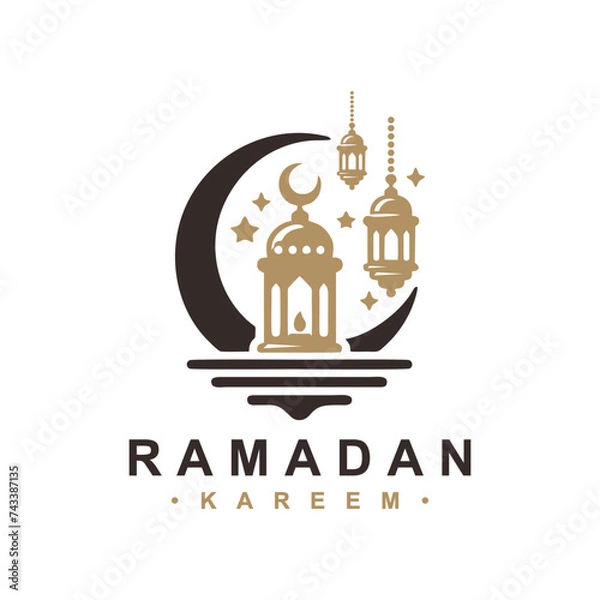 Fototapeta Ramadan Kareem vector design, ramadan logo vector