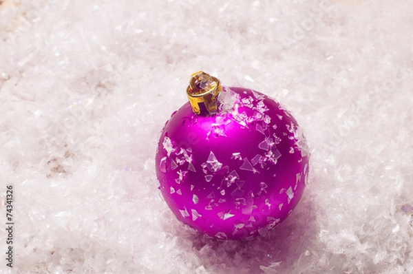 Obraz Purple christmas ball