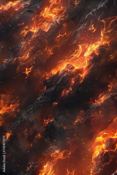 Fototapeta Hellfire background