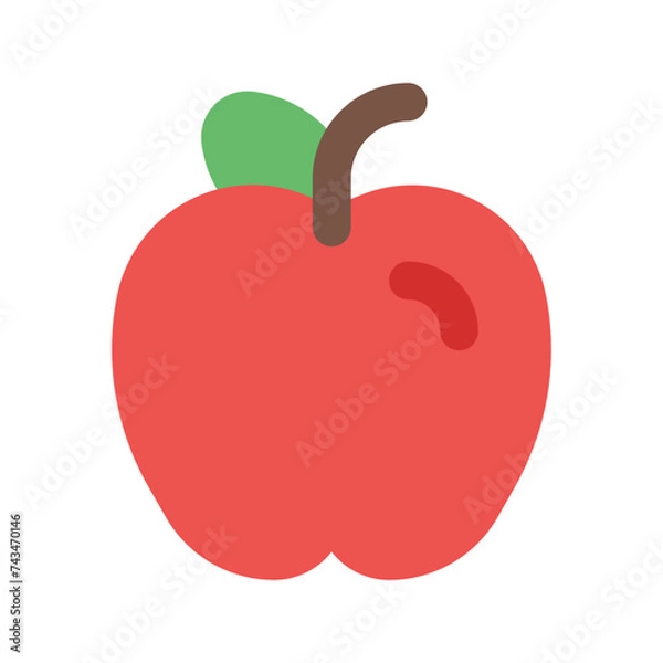 Fototapeta apple flat icon